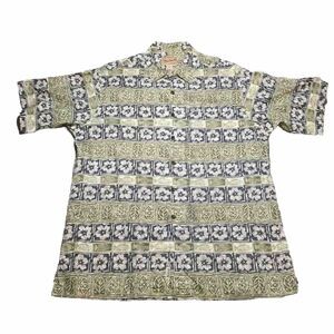 Vintage‎ Woolrich Hawaiian Button Up Shirt Men's L Fish Short Sleeve 100% Cotton